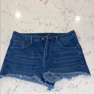 High waisted Dark Wash shorts